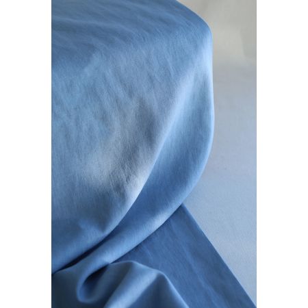 Lin lavé fin coloris bleu jean