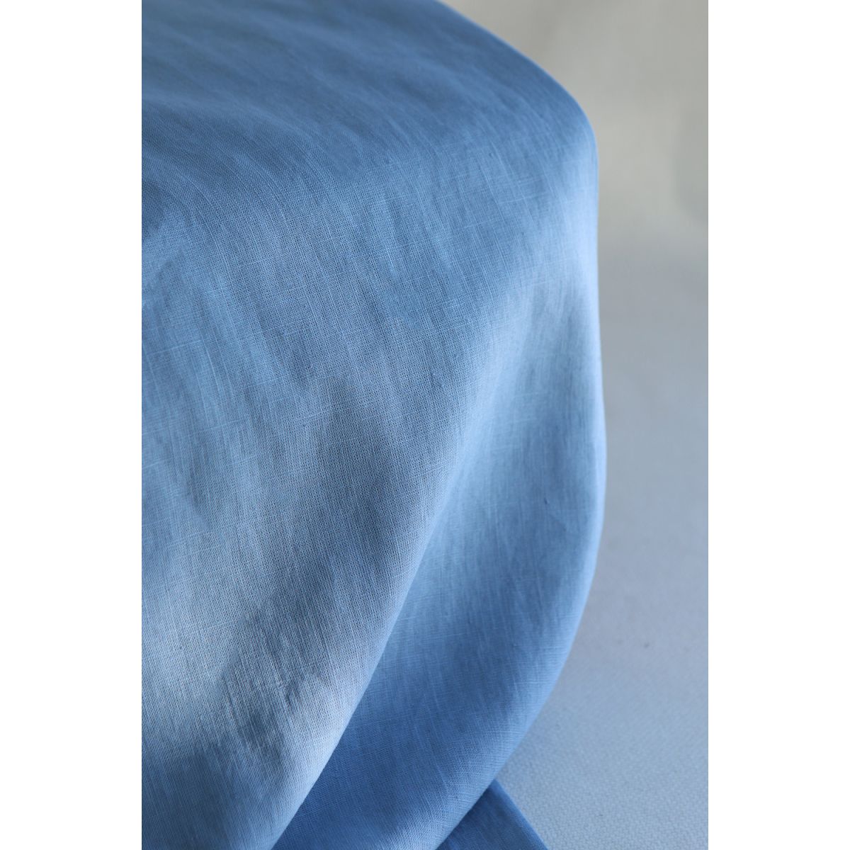 Lin lavé fin coloris bleu jean