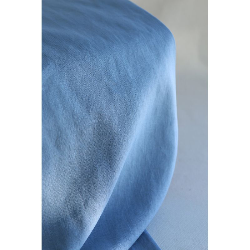 Lin lavé fin coloris bleu jean