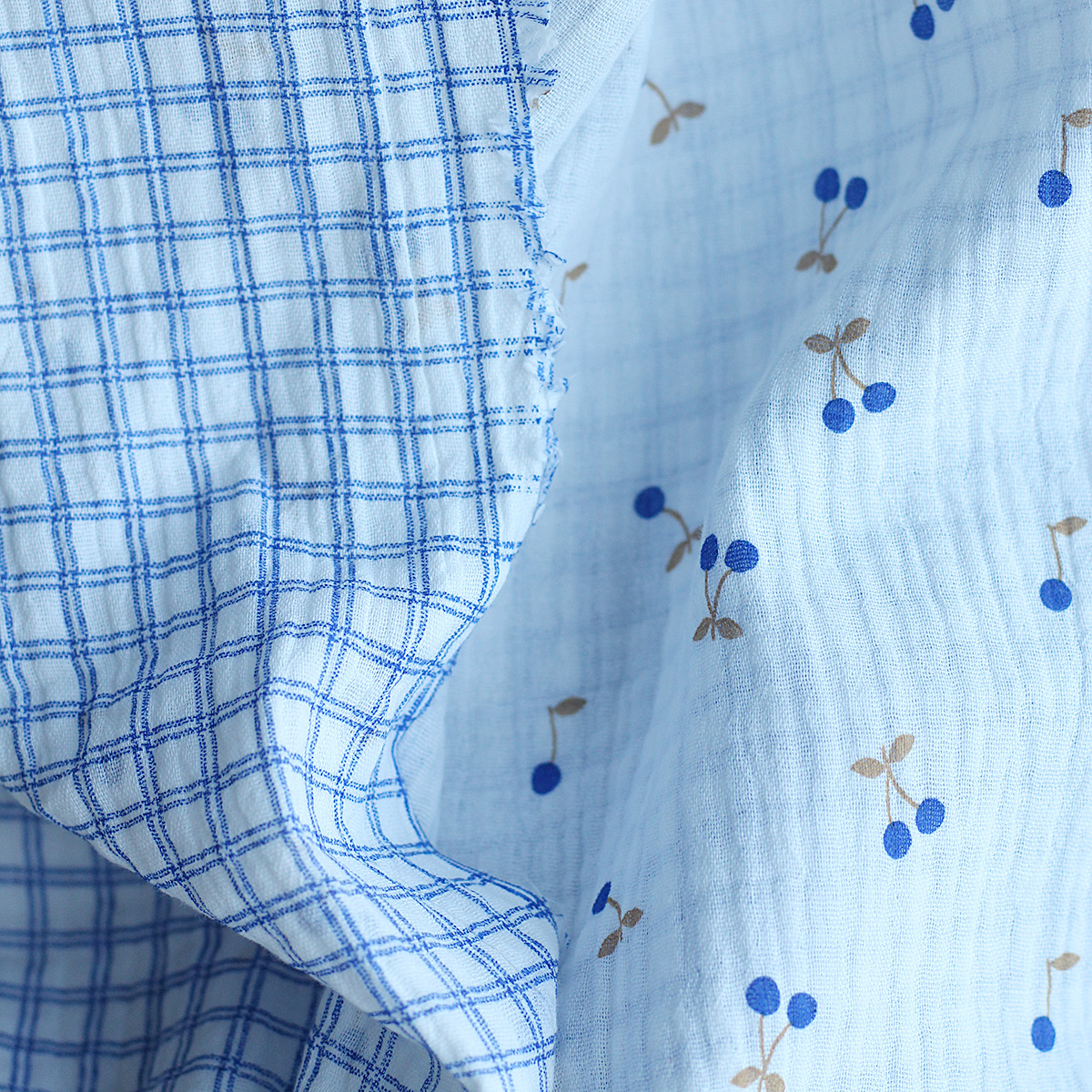 copy of Maxime - Double gaze de coton double face coloris beige chiné