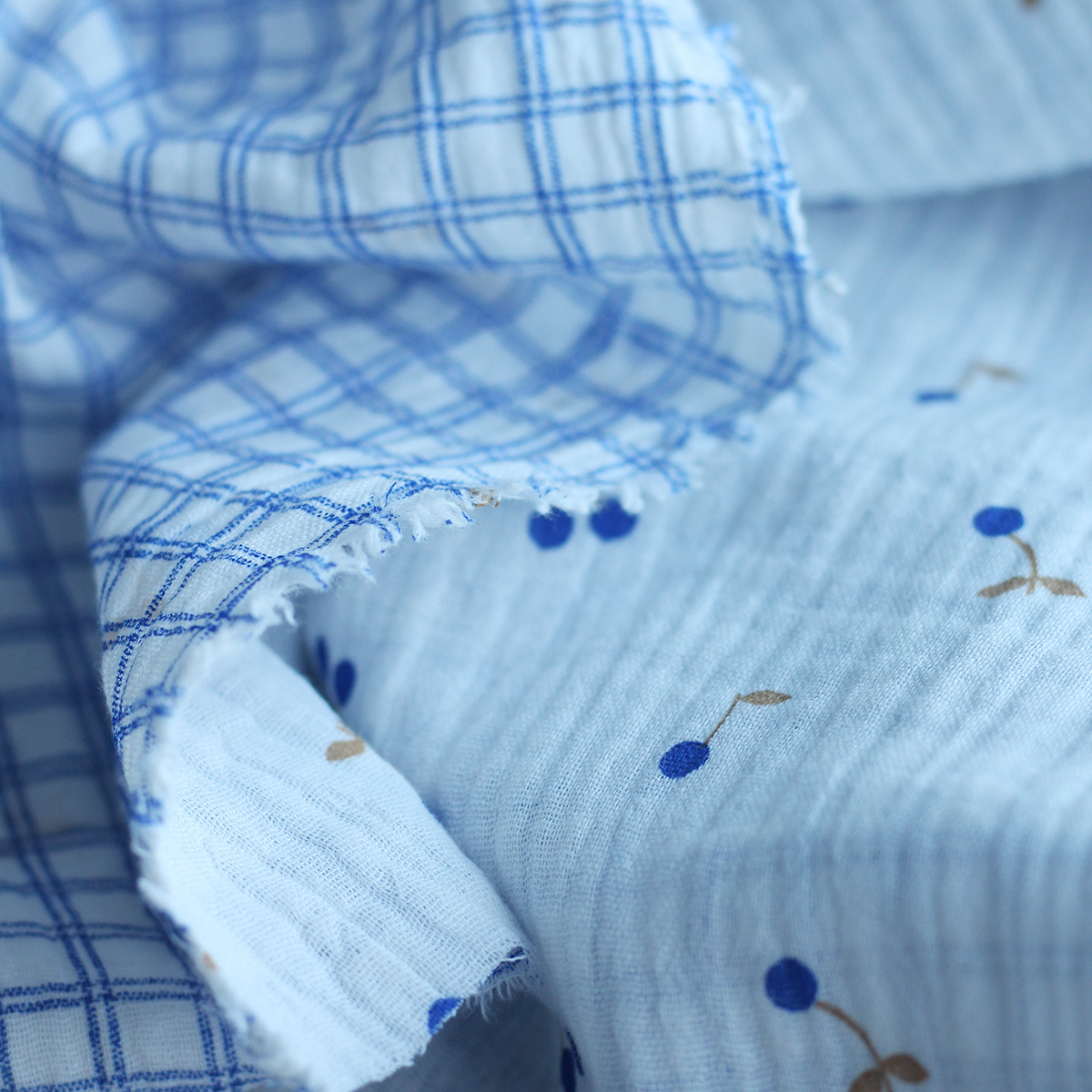 copy of Maxime - Double gaze de coton double face coloris beige chiné