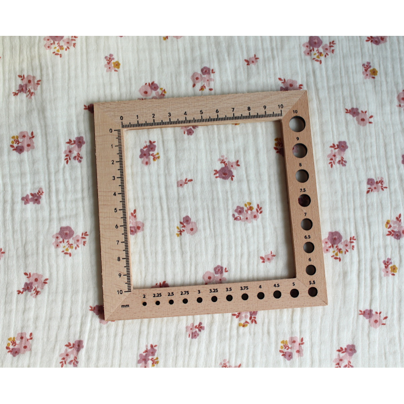 Double gaze de coton Hope écru motifs fleuris