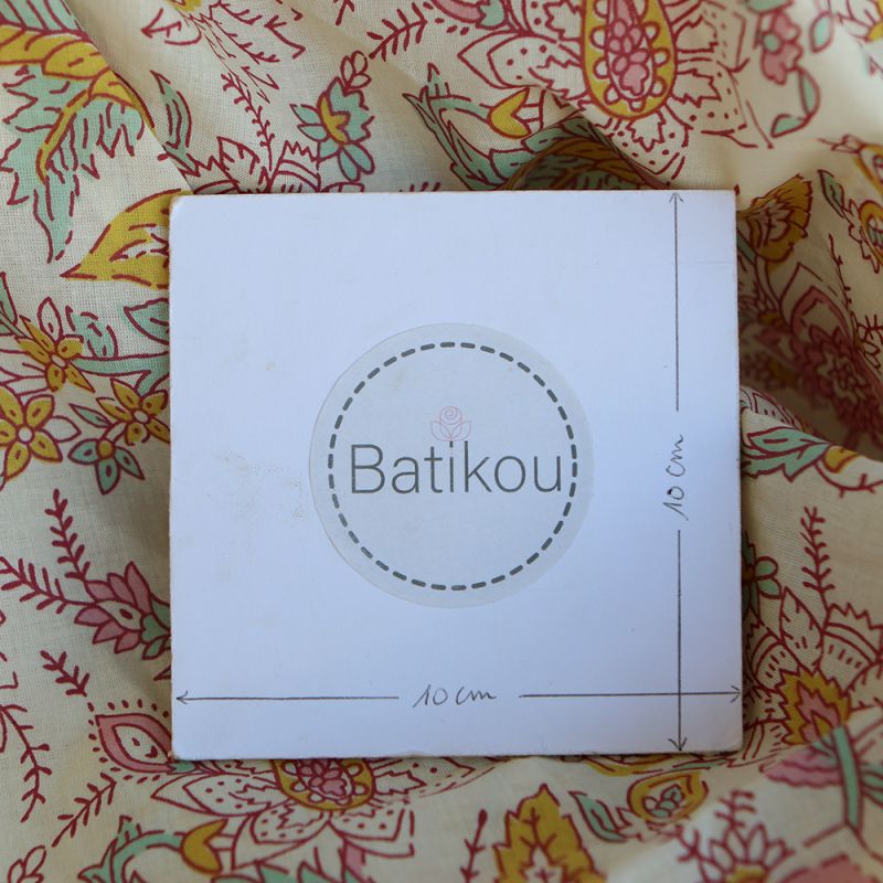 Naveen - Tissu indien coton hand block traditionnel