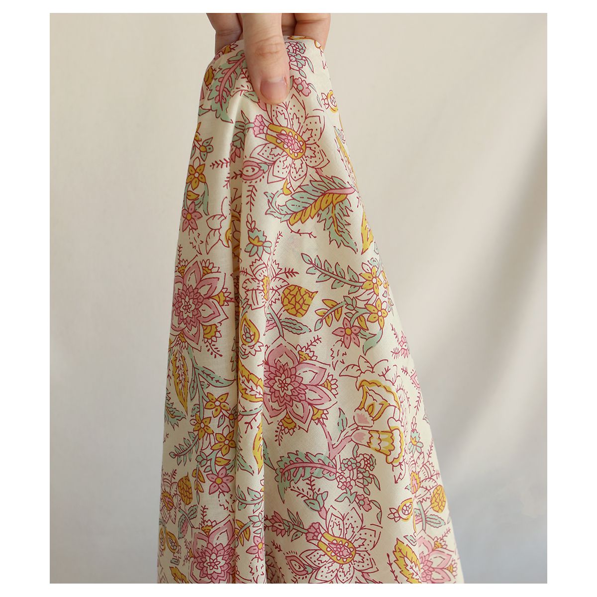 Naveen - Tissu indien coton hand block traditionnel