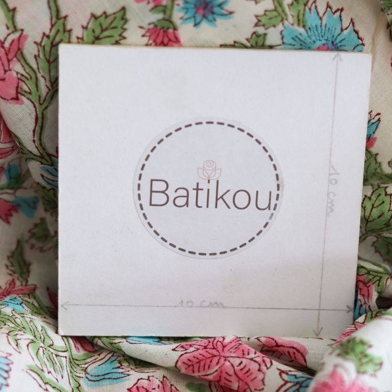 Sanjay - Tissu indien coton hand block traditionnel