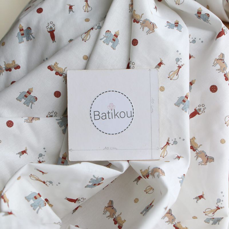 Bozo - Popeline douce coton personnages de cirque