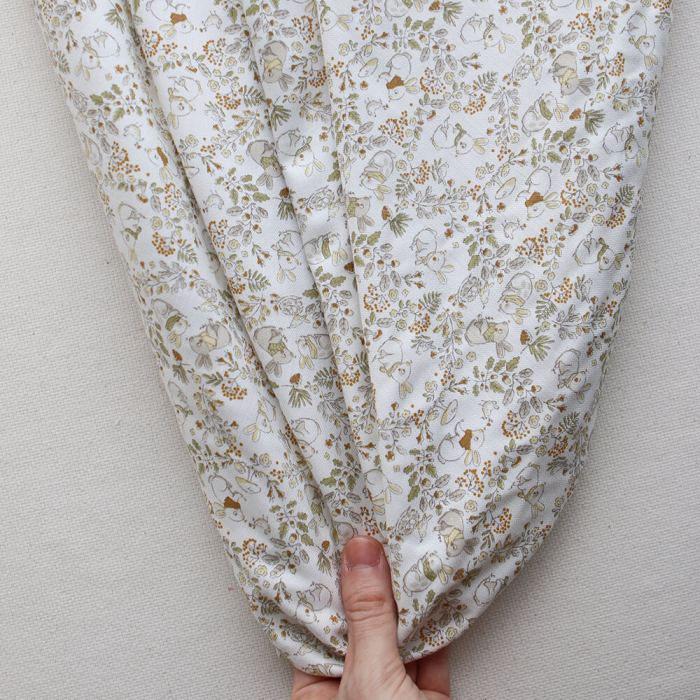 Panpan - Tissu coton texturé imprimé petits lapins