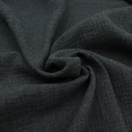 Double gaze de coton BIO chiné coloris gris anthracite
