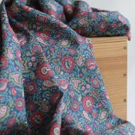 Baïa - Tissu sergé de coton organique fin imprimé fleuri