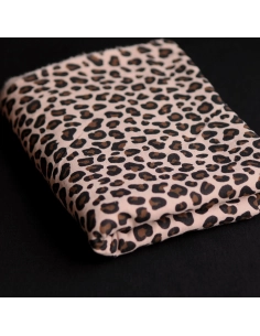 Lea - Double gaze coton BIO motif exclusif Graou fond nude 2