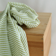 Rayures vert - Tissu indien coton hand block traditionnel