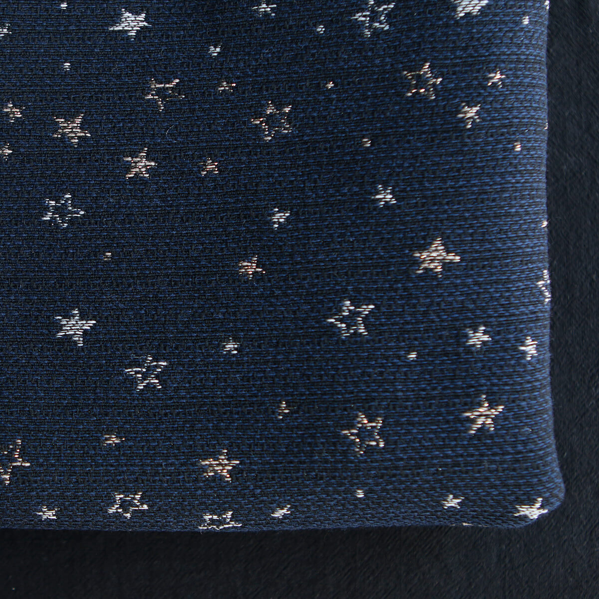 Garino - Tissu Brocart jacquard bleu marine / doré made in France