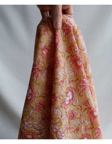 Tissu indien coton hand block traditionnel