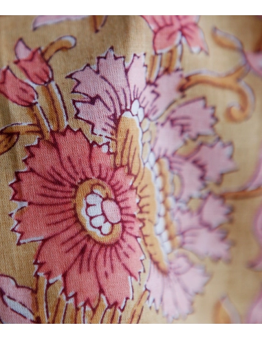 Tissu indien coton hand block traditionnel