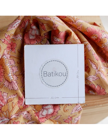 Tissu indien coton hand block traditionnel