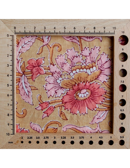 Tissu indien coton hand block traditionnel