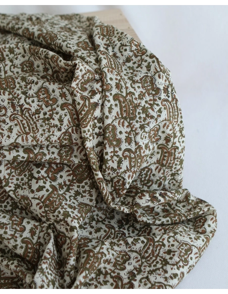 Neela - Tissu indien coton hand block traditionnel