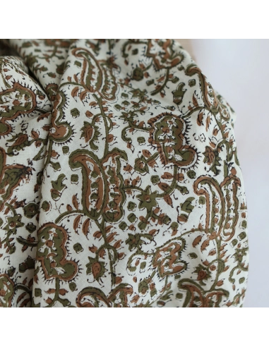 Neela - Tissu indien coton hand block traditionnel