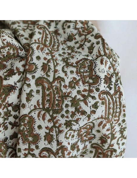 Neela - Tissu indien coton hand block traditionnel