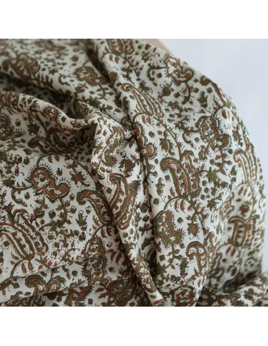 Neela - Tissu indien coton hand block traditionnel