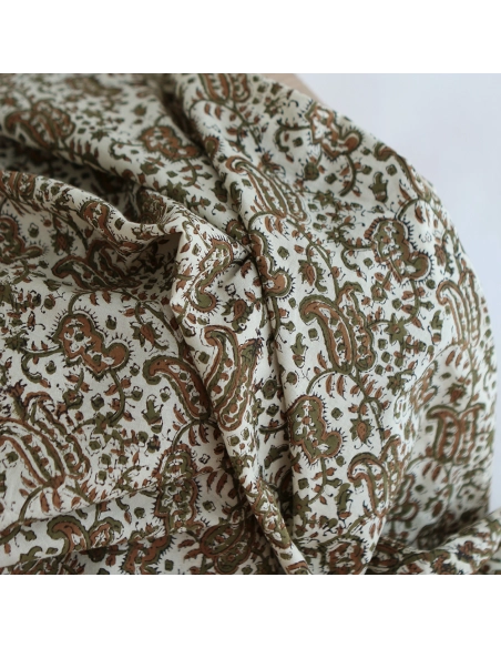 Neela - Tissu indien coton hand block traditionnel