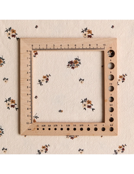 Laure - Coton lavé bio coloris vanille motif cuir