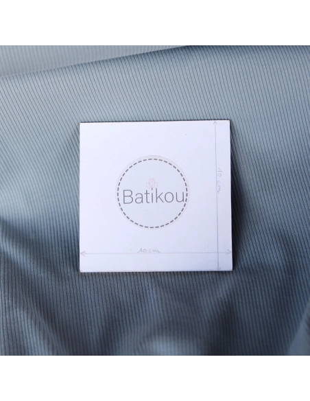 Jersey coton côtes fines coloris bleu orage