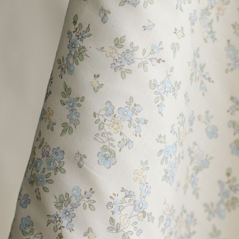 copy of Scarlett - Popeline douce coton organique fond ivoire imprimé fleuri