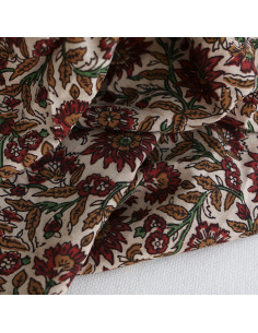 Mira - Tissu indien coton hand block traditionnel 2