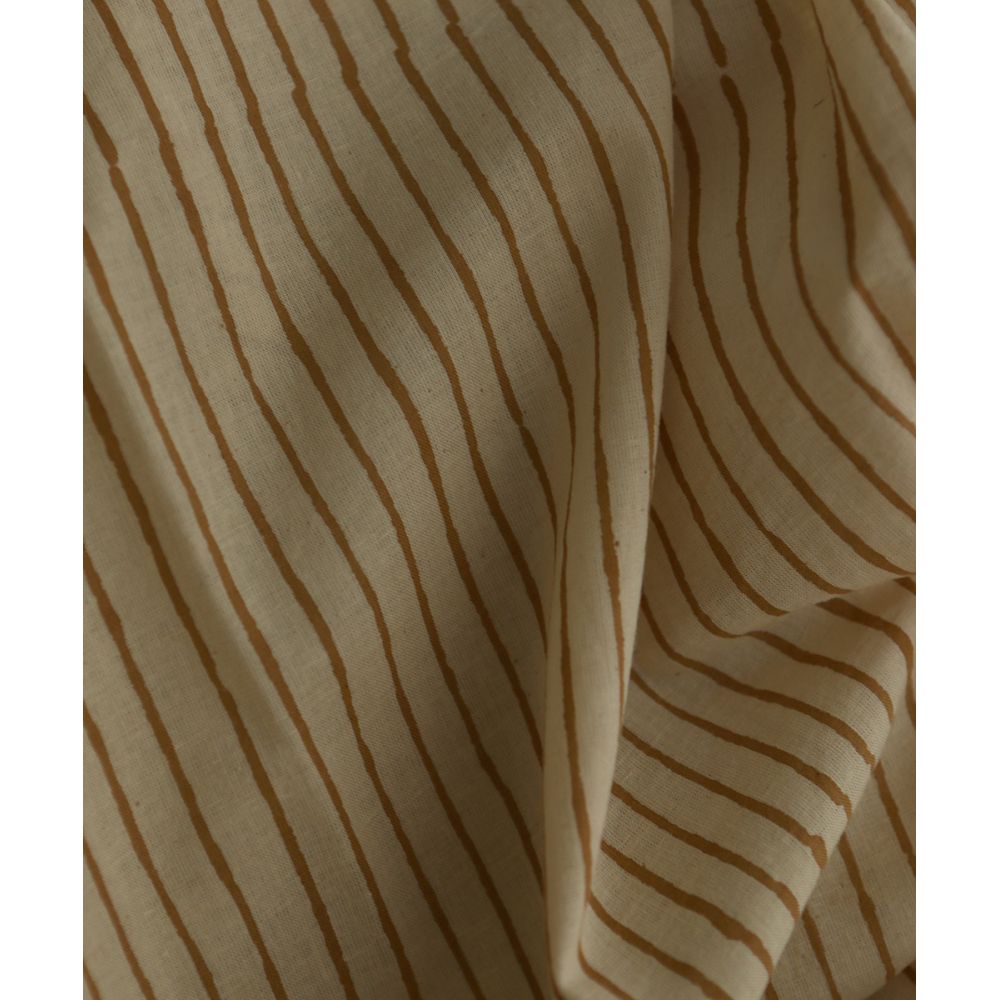 Tissu indien coton hand block traditionnel rayures