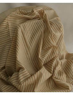 Tissu indien coton hand block traditionnel rayures 2