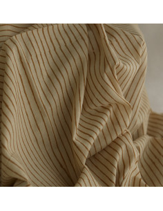 Tissu indien coton hand block traditionnel rayures