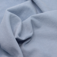 Velours milleraies coton organique coloris BLEU clair