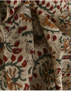 Nisha - Tissu indien coton hand block traditionnel 2