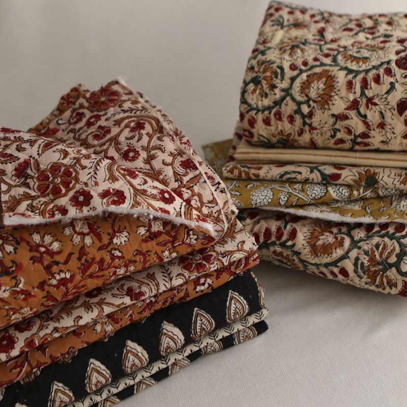 Nisha - Tissu indien coton hand block traditionnel