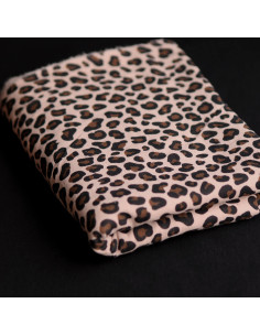 Lea - Double gaze coton BIO motif exclusif Graou fond nude 2