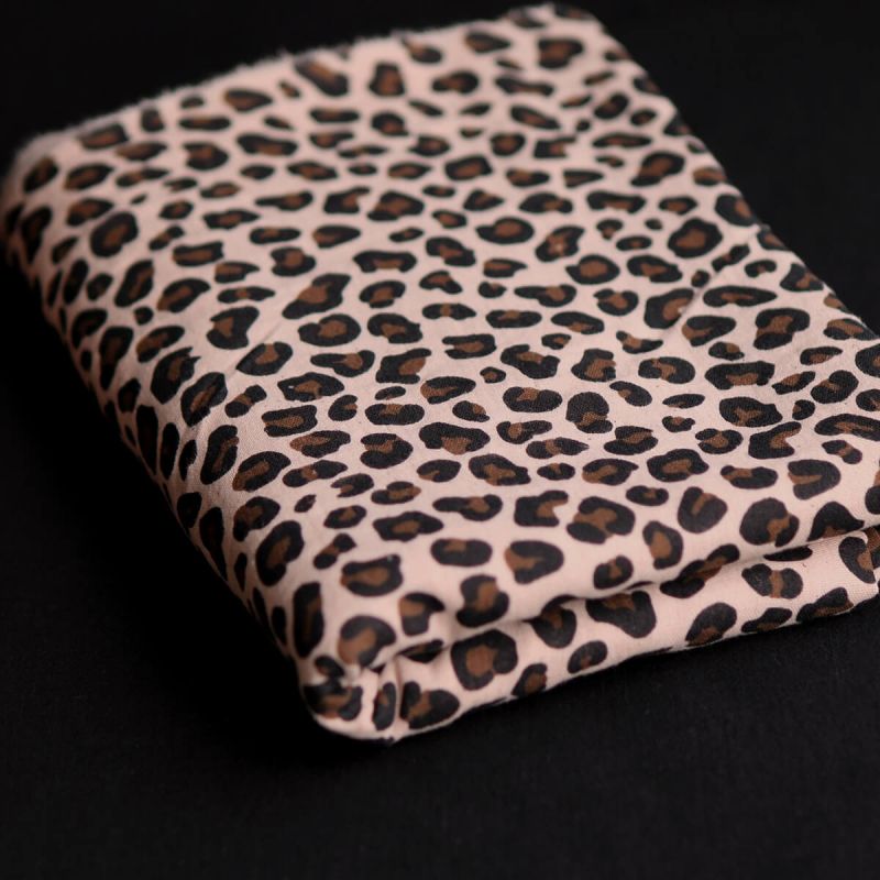 Lea - Double gaze coton BIO motif exclusif Graou fond nude