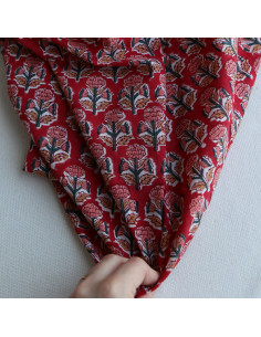 Chandra B - Tissu indien en coton imprimé main Hand Block Artisanal 2