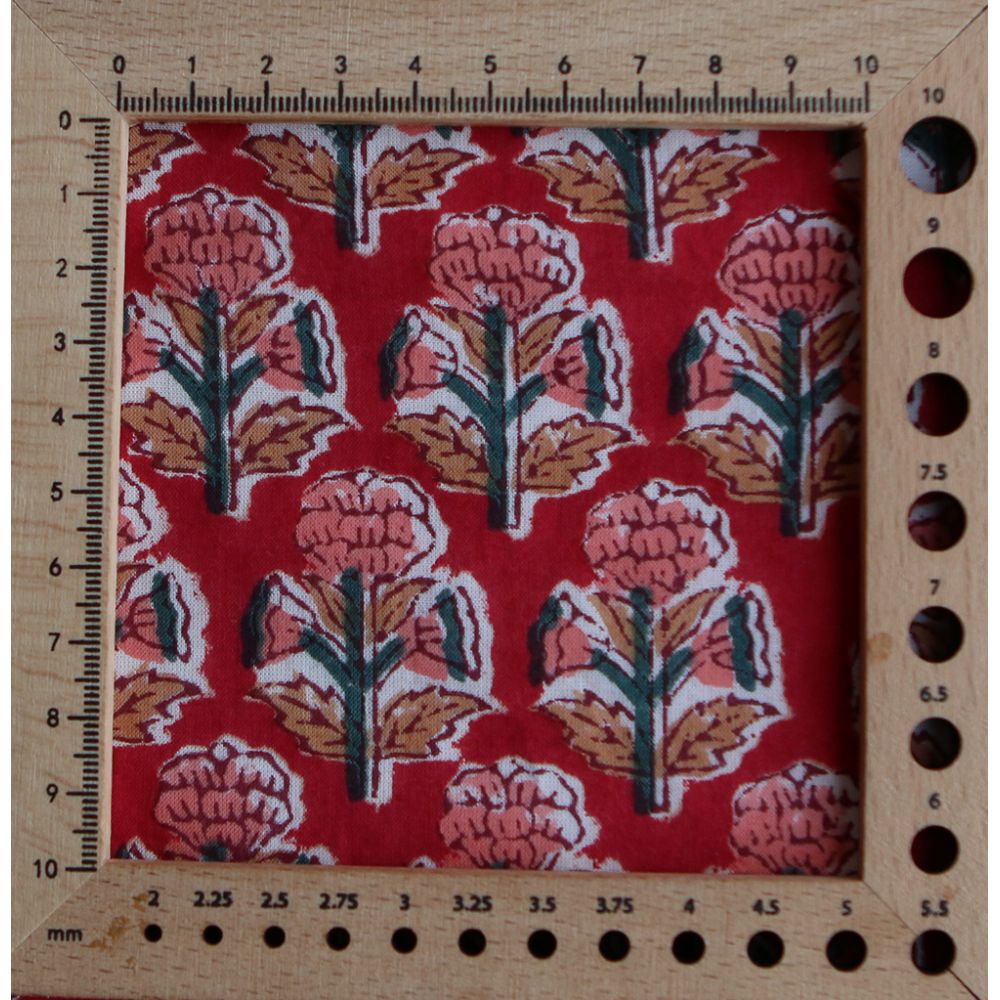 Chandra B - Tissu indien en coton imprimé main Hand Block Artisanal