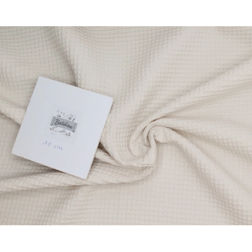 Coton BIO nid d'abeille coloris sable 2