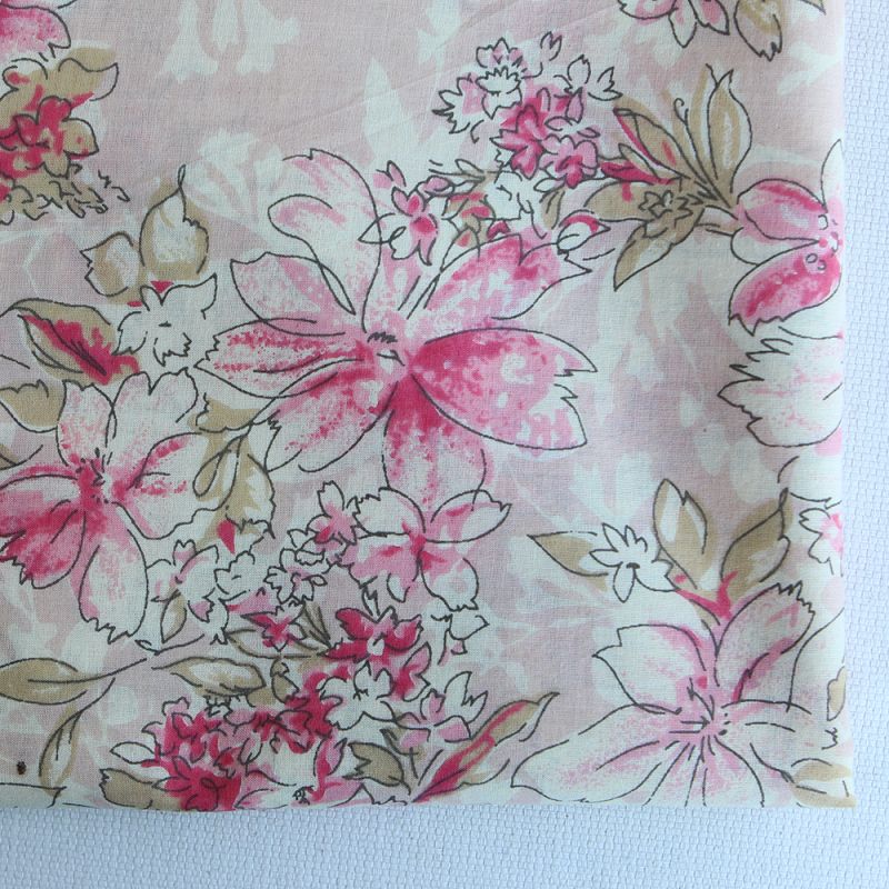 Indira - Tissu indien en coton imprimé main Hand Block