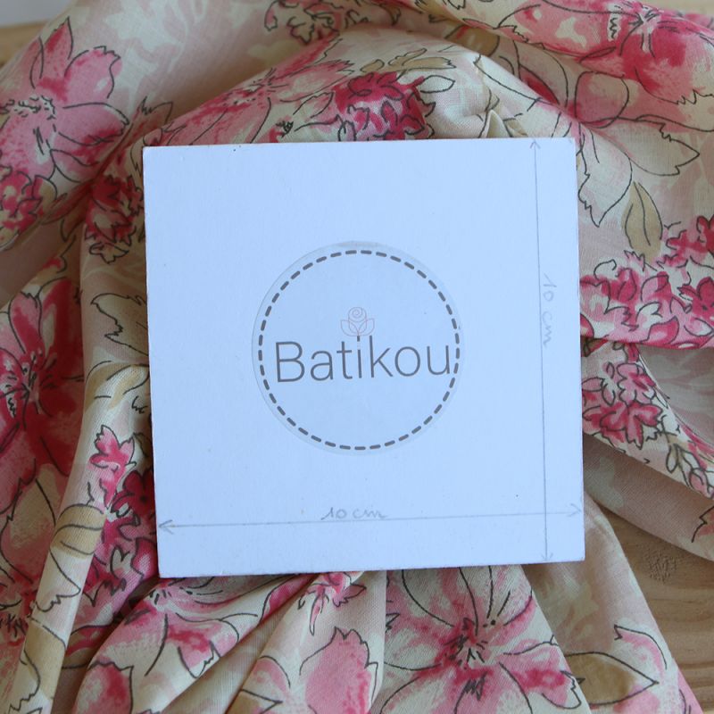 Indira - Tissu indien en coton imprimé main Hand Block