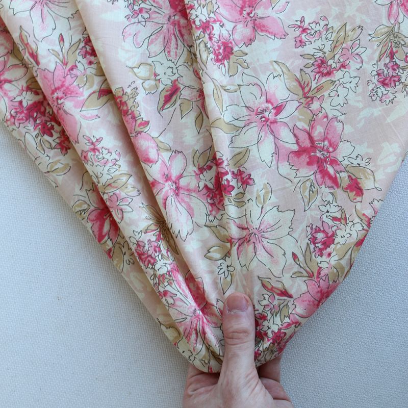 Indira - Tissu indien en coton imprimé main Hand Block