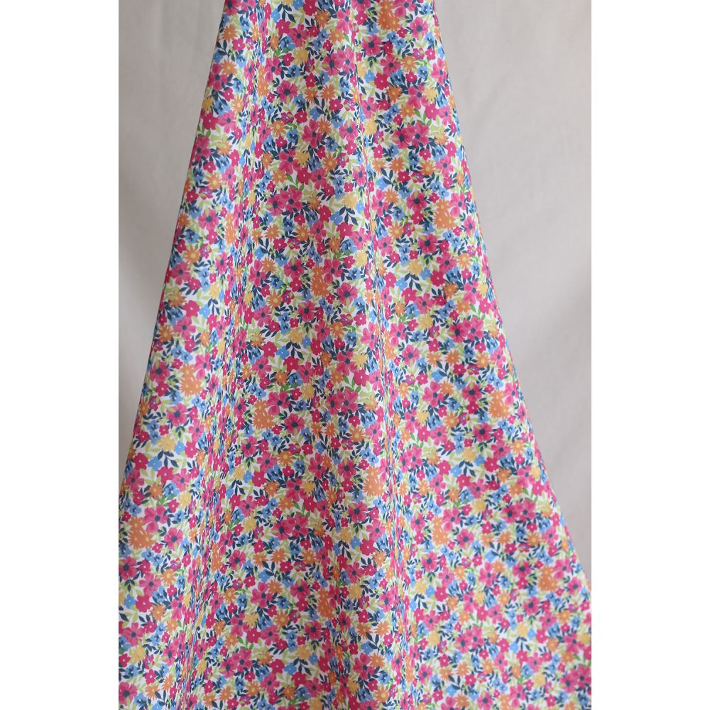 copy of Suzy - Batiste de coton douce à imprimé fleuri bleu