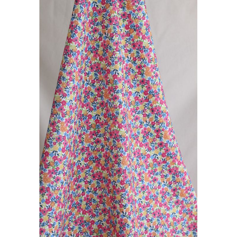 copy of Suzy - Batiste de coton douce à imprimé fleuri bleu