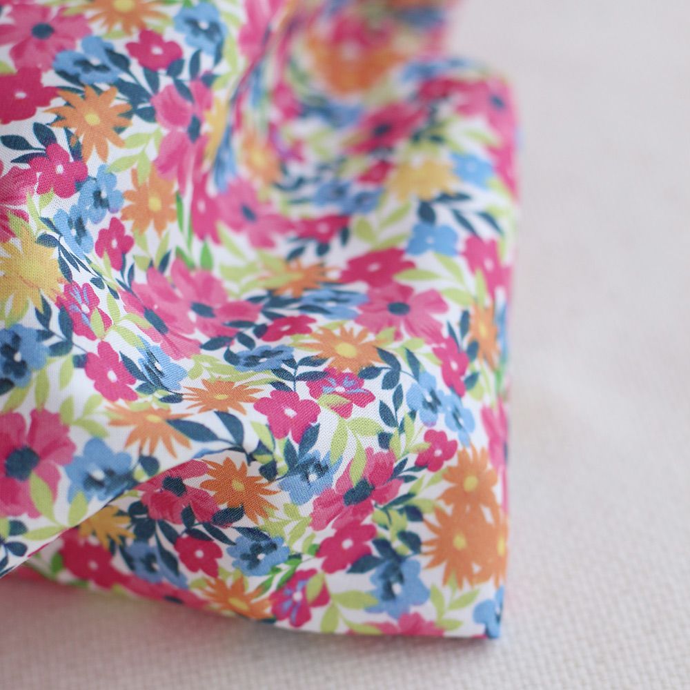 copy of Suzy - Batiste de coton douce à imprimé fleuri bleu