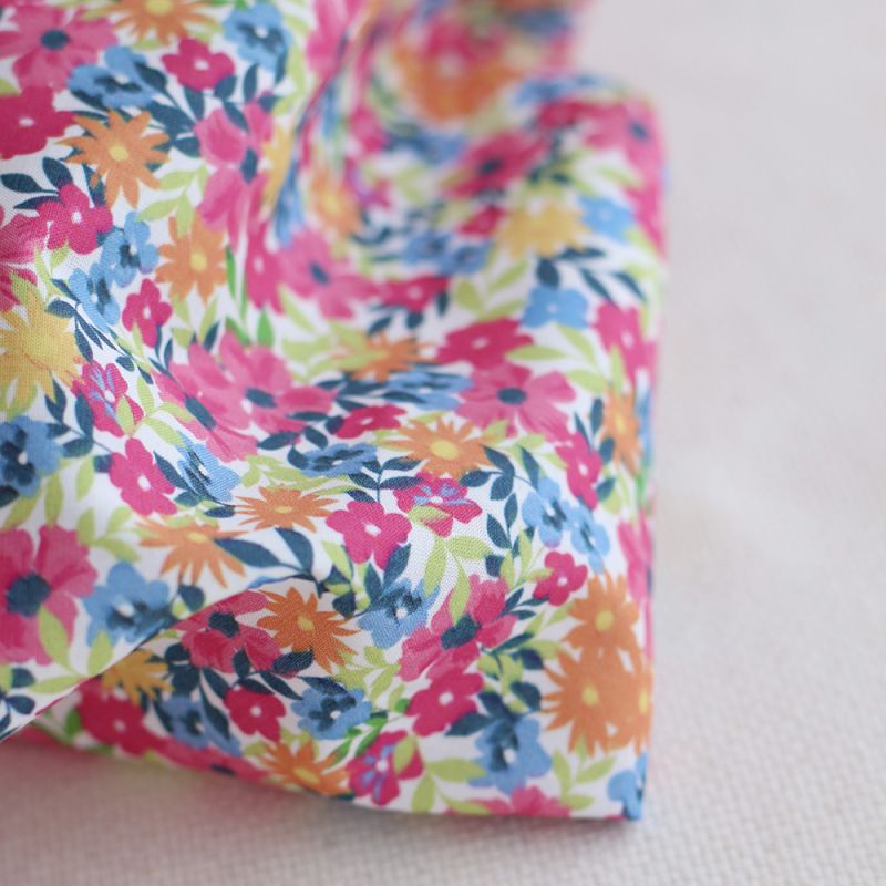 copy of Suzy - Batiste de coton douce à imprimé fleuri bleu