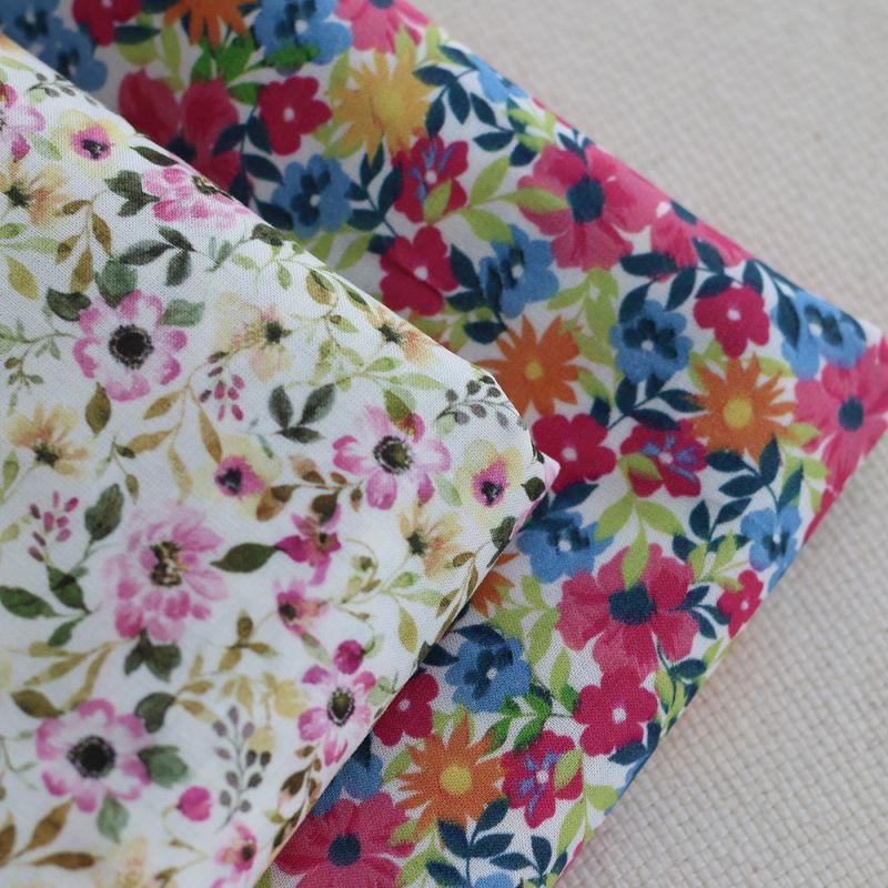 copy of Suzy - Batiste de coton douce à imprimé fleuri bleu