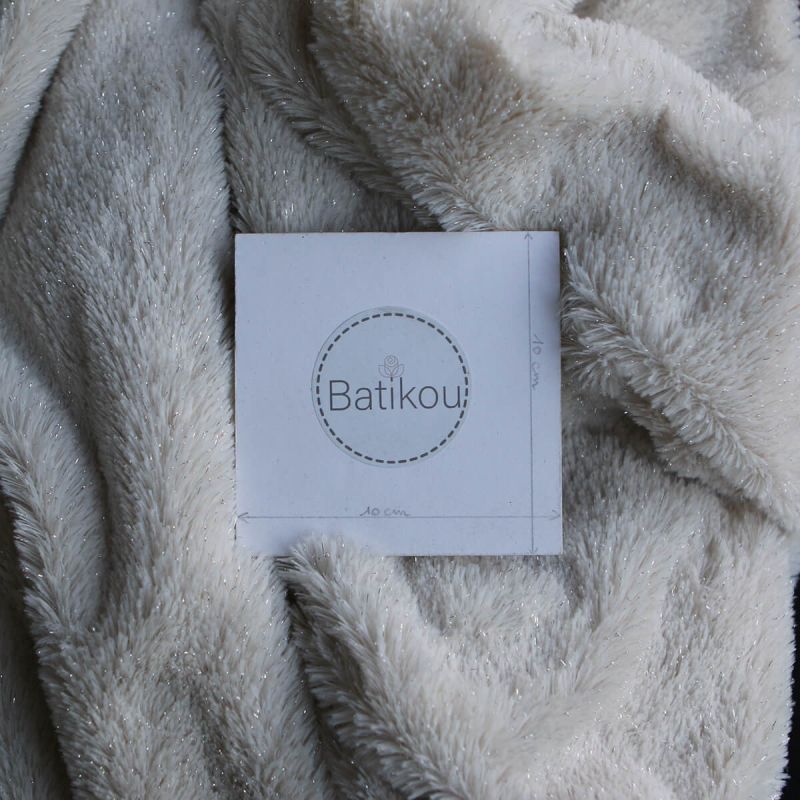 Meora - fausse fourrure / moumoute sherpa lurex écru