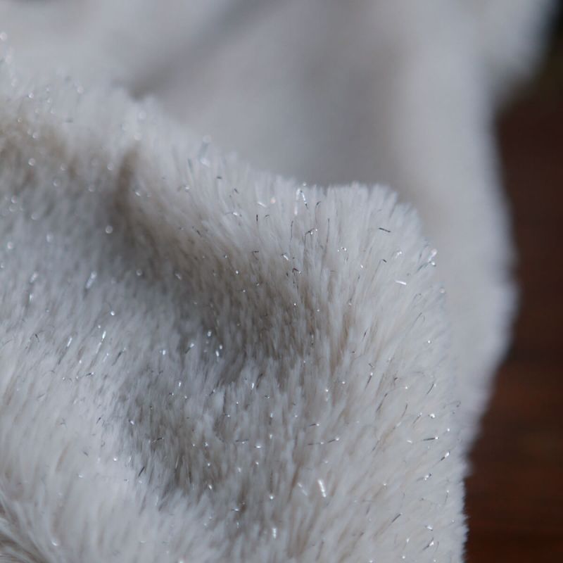 Meora - fausse fourrure / moumoute sherpa lurex écru